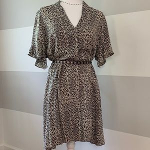 All Saints Button-up Animal Print Mini